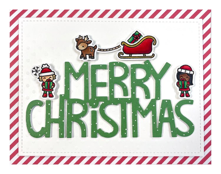 Lawn Fawn - Giant Merry Christmas - Stand Alone Stanze