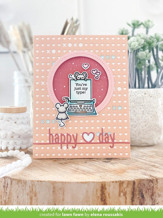Lawn Fawn happy heart day line border Stanzen - Retiring soon!