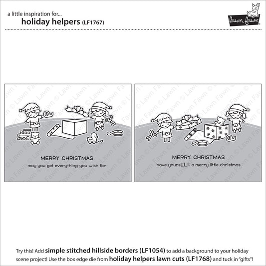 Lawn Fawn - Holiday Helpers - Clear Stamps 4x6