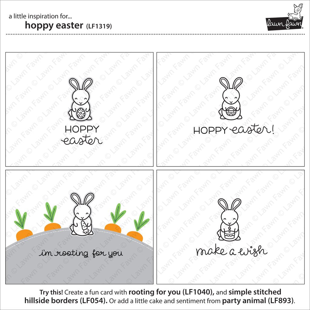 Lawn Fawn - Hoppy Easter - Clear Stamp 2x3