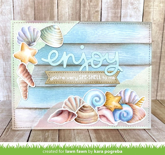 Lawn Fawn - How you bean? Seashell add-on - Clear Stamp 4x6