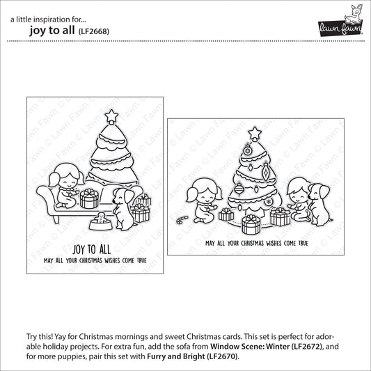 Lawn Fawn - Joy To All - Stempel Set 4x6