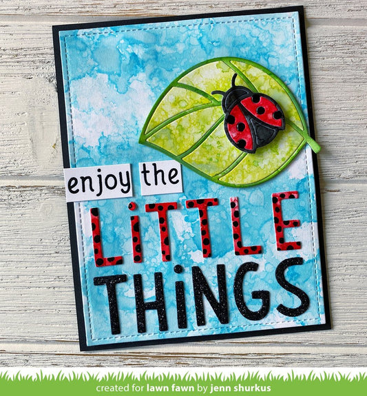 Lawn Fawn Ladybug and Leaf Stand Alone Stanze