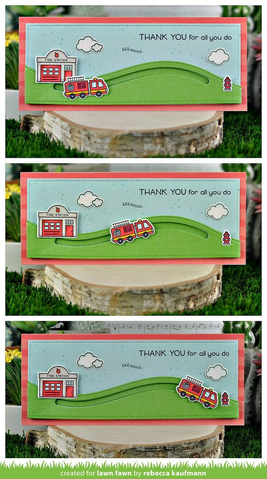 Lawn Fawn - large slimline with sliders - Stanzen