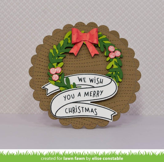 Lawn Fawn - Large Wreath - Stanze