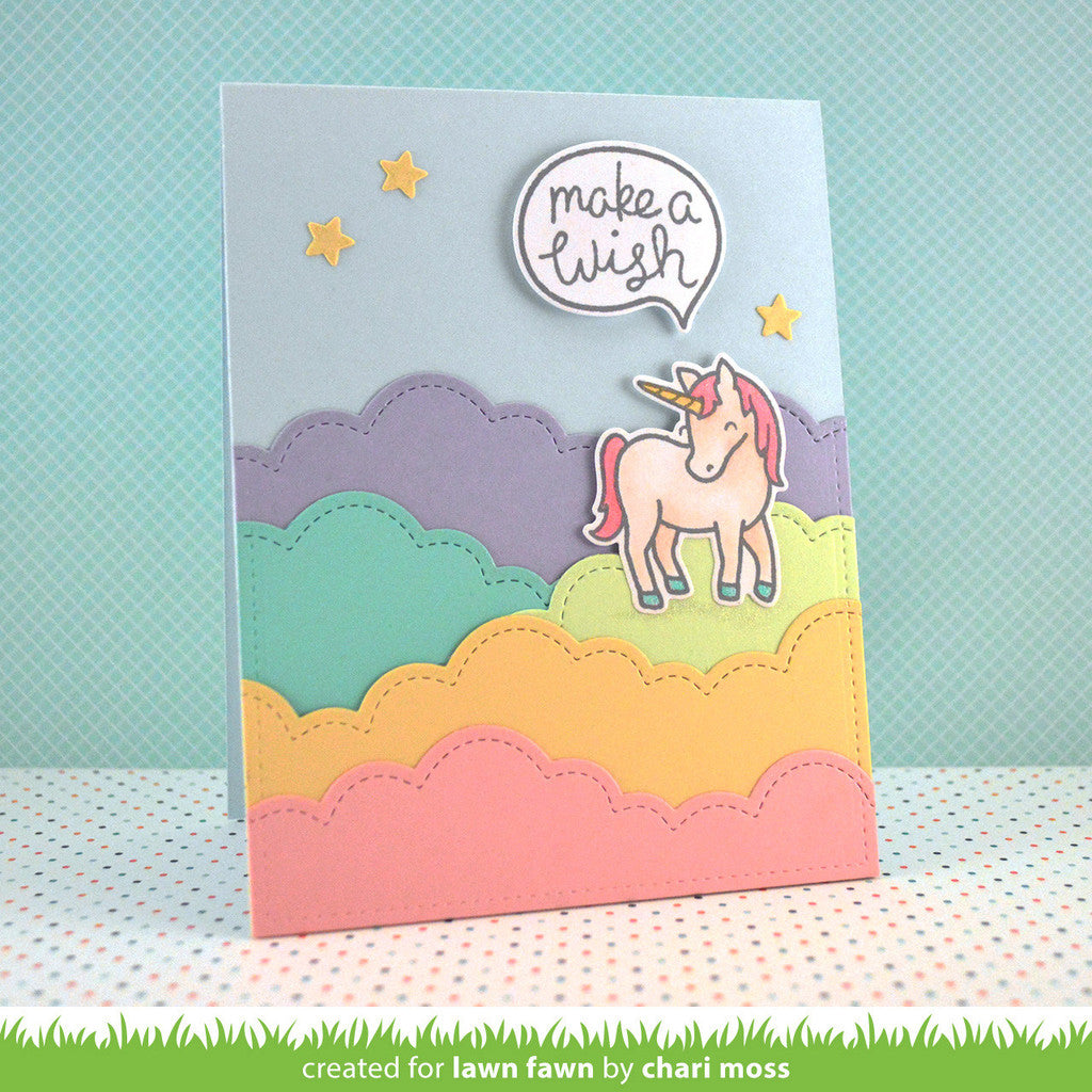 Lawn Fawn - Lawn Cuts - Puffy Cloud Borders