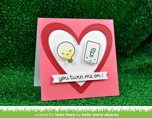 Lawn Fawn - Lawn Cuts - Stitched Heart Stackables