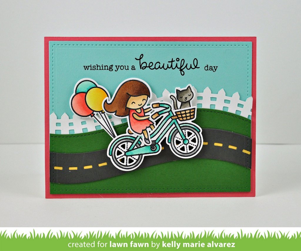 Lawn Fawn - Little Picket Fence Border - Stanze