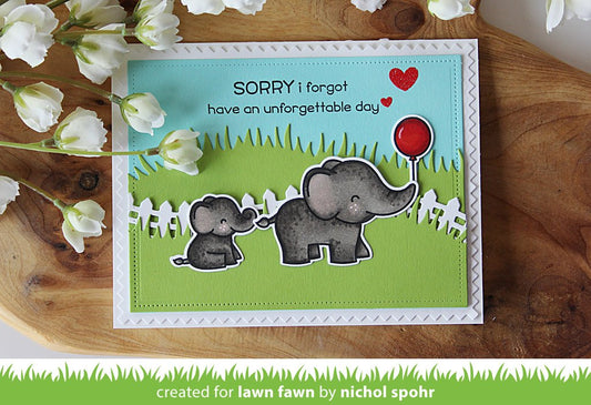 Lawn Fawn - Little Picket Fence Border - Stanze