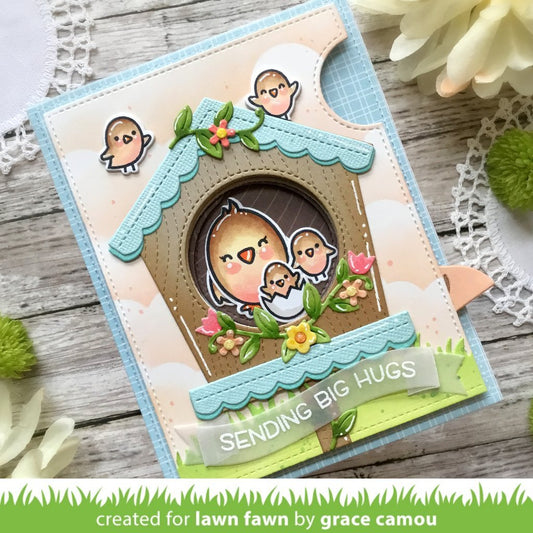 Lawn Fawn - Magic Iris Birdhouse Add-on - Stand alone Stanze