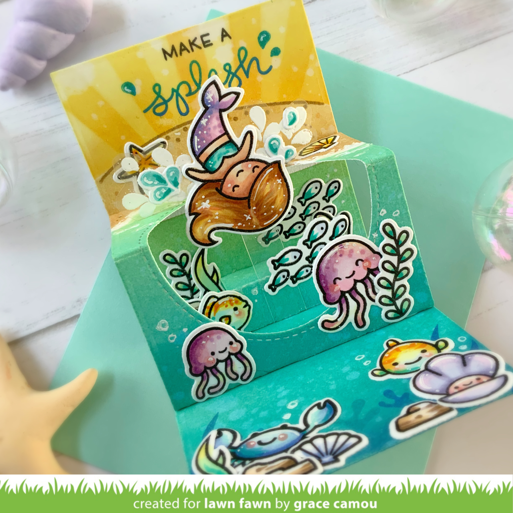 Lawn Fawn - Mermaid For You Flip-Flop - Clear Stamps 2x3