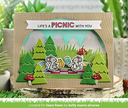 Lawn Fawn - Mountain - Schablone