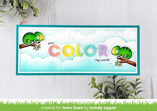 Lawn Fawn - One in a Chameleon Flip-Flop - Clear Stamp Set 2x3