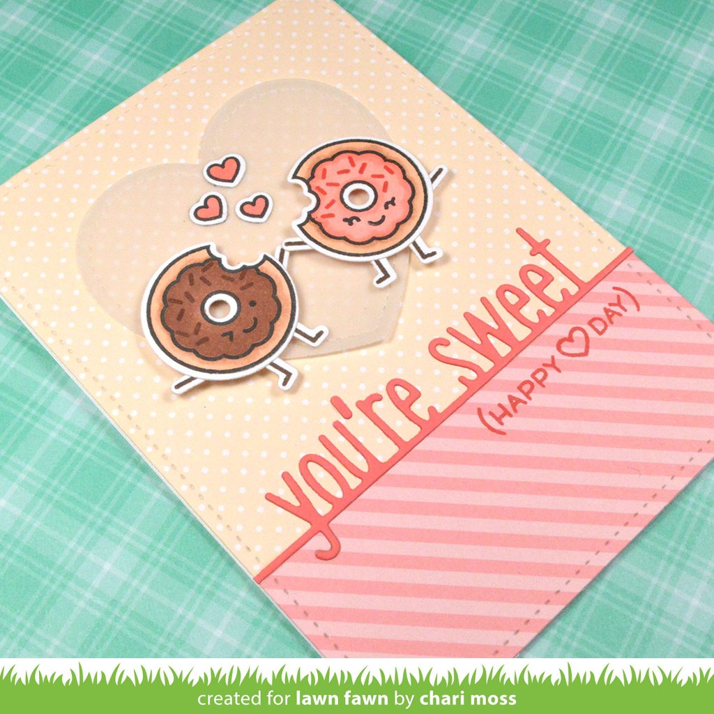 Lawn Fawn - Outside In Stitched Heart Stackables - Stanze