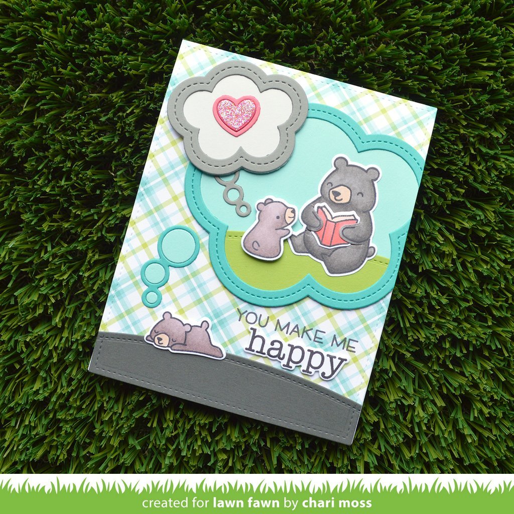 Lawn Fawn - Outside in Stitched Thought Bubble Stackables - Stanzd Alone Stanzen