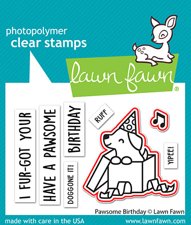 Lawn Fawn - pawsome birthday - Stanzschablonen