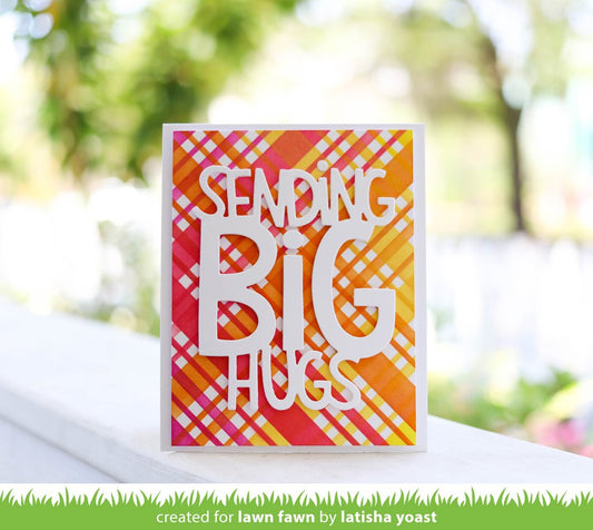 Lawn Fawn - Plaid - Schablone