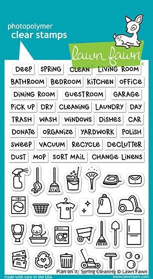 Lawn Fawn - Plan On It: Spring Cleaning - Clear Stamps 4x6