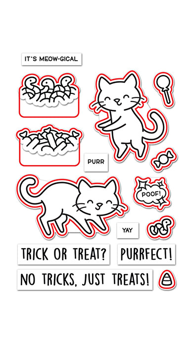 Lawn Fawn - Purrfectly Wicked Add-On - Stanzen