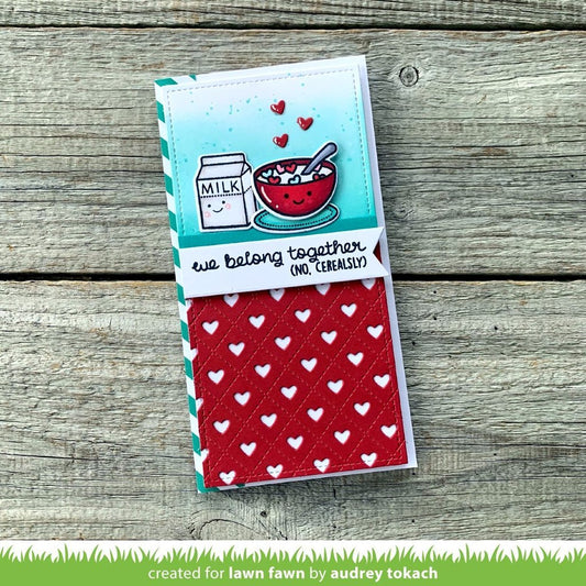 Lawn Fawn - Quilted Heart Backgdrop: Landscape - Stand Alone Stanzen