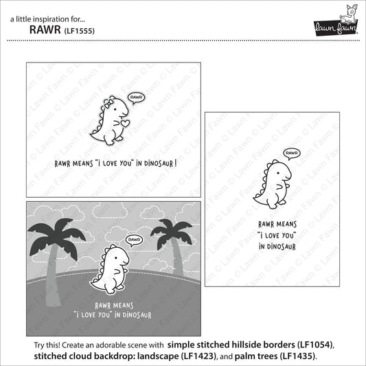 Lawn Fawn - RAWR - Clear Stamps 2x3