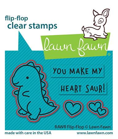 Lawn Fawn - RAWR Flip-Flop - Stanzen