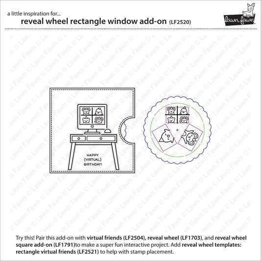 Lawn Fawn - Reveal Wheel Rectangle Window Add-On - Stand Alone Stanze