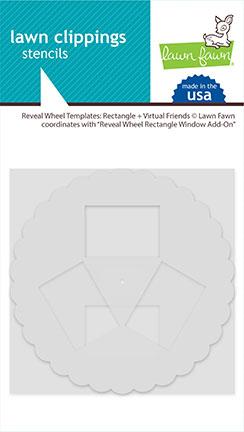 Lawn Fawn - Reveal Wheel Templates: Rectangle + Virtual Friends - Schablonen