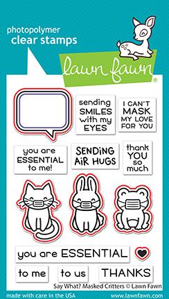 Lawn Fawn - Say What? Masked Critters - Stanze