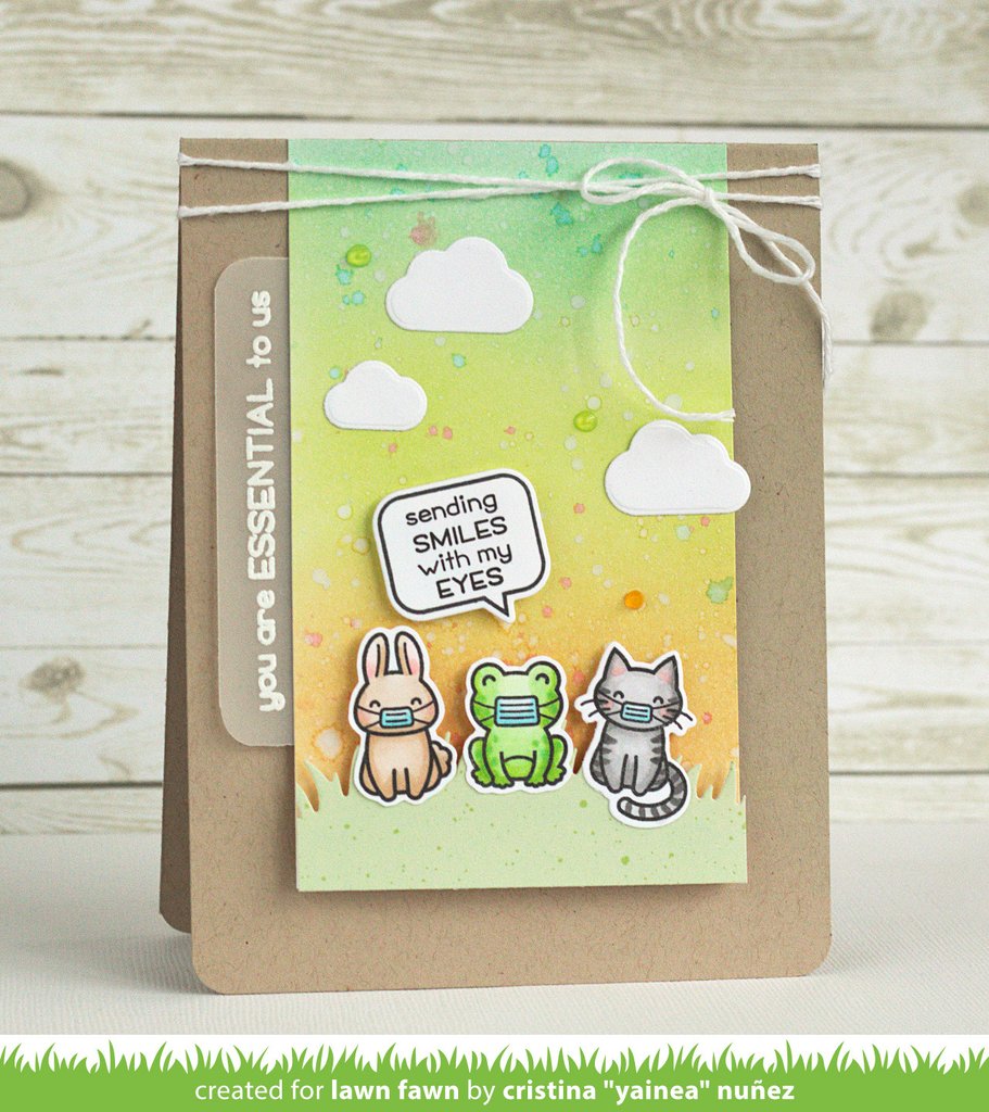 Lawn Fawn - Say What? Masked Critters - Stempel Set 3x4