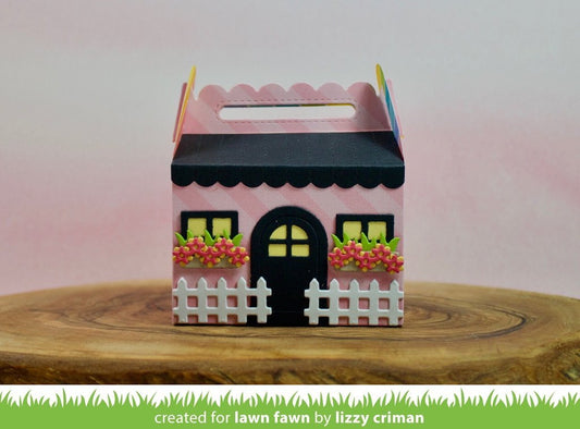 Lawn Fawn - Scalloped Treat Box Spring House Add-On - Stanze