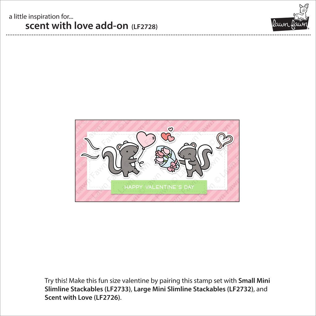 Lawn Fawn - Scent with love Add-on - Clear Stamp 3x4