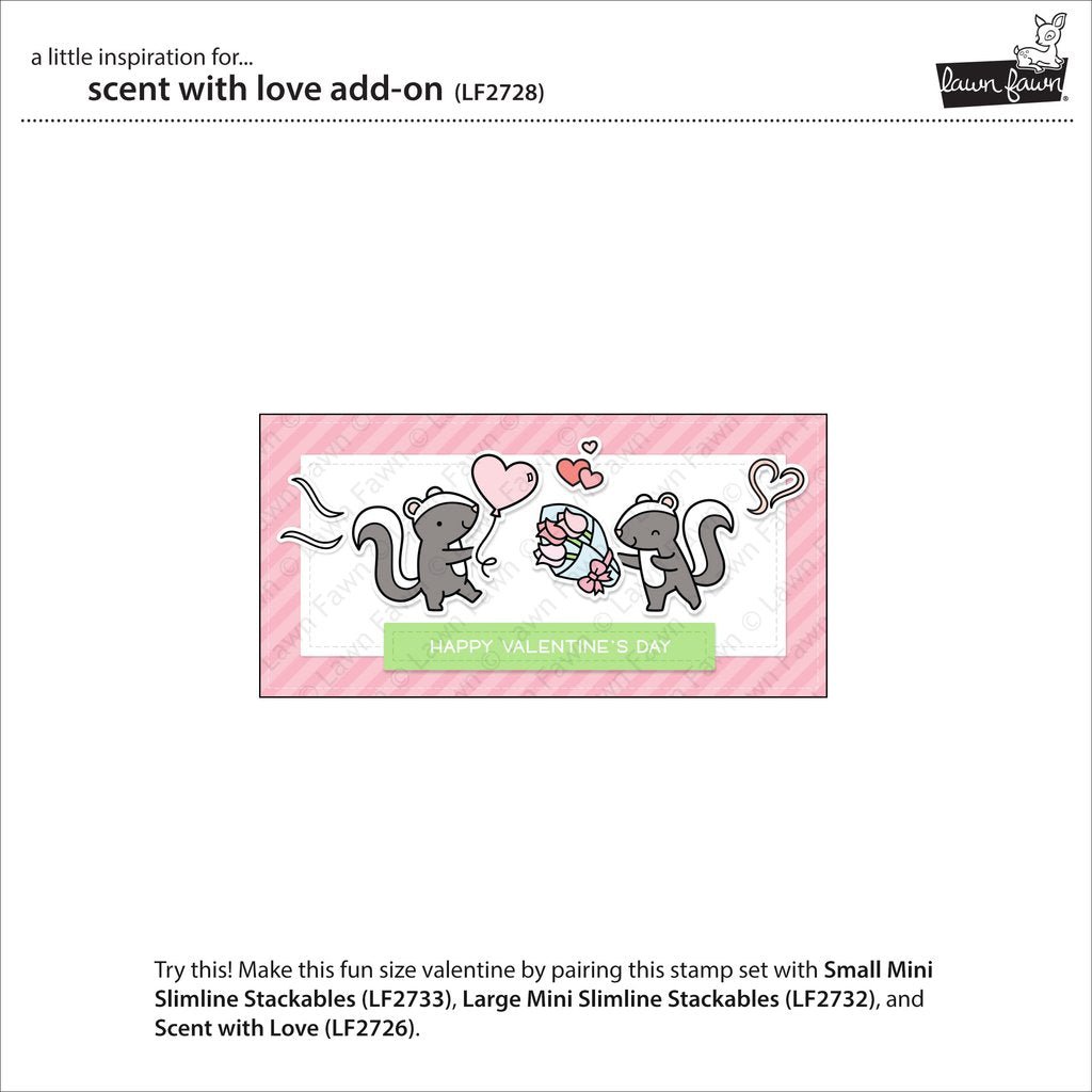 Lawn Fawn - Scent with love Add-on - Clear Stamp 3x4