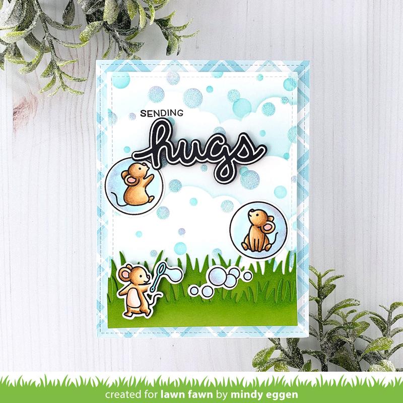 Lawn Fawn - Schablone - Bubble Background