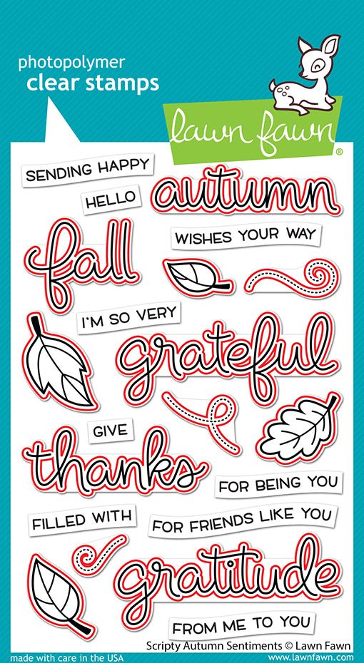 Lawn Fawn - Scripty Autumn Sentiments - Stanzen