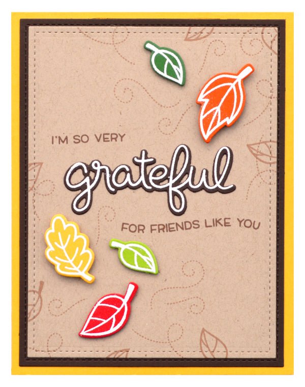 Lawn Fawn - Scripty Autumn Sentiments - Stempel Set 4x6
