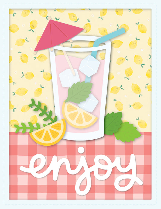 Lawn Fawn - Scripty enjoy - Stand alone Stanzschablone