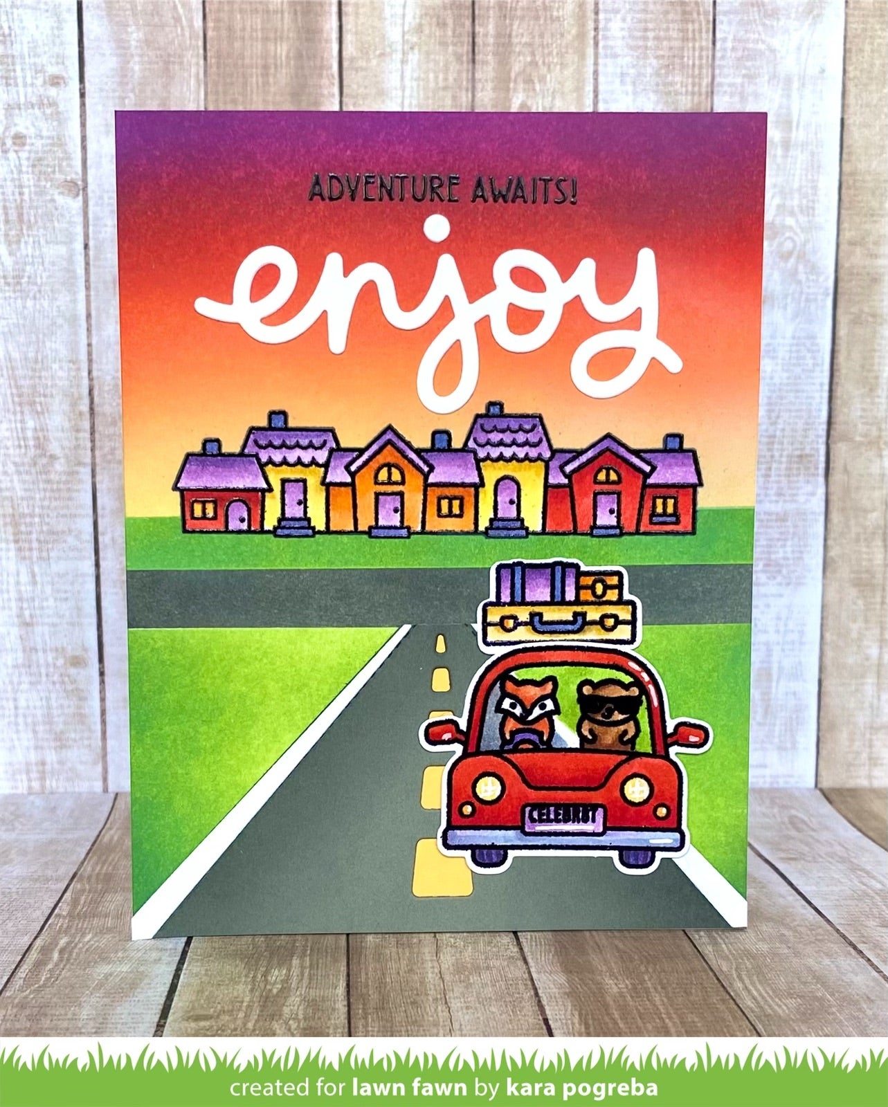 Lawn Fawn - Scripty enjoy - Stand alone Stanzschablone