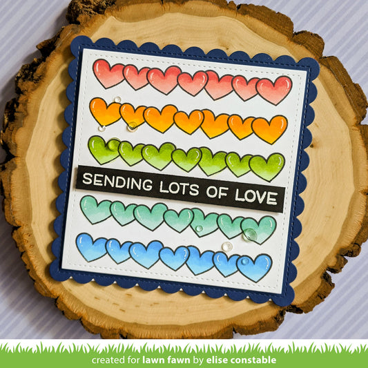 Lawn Fawn - Simply celebrate Hearts - Clear Stamp 3x4