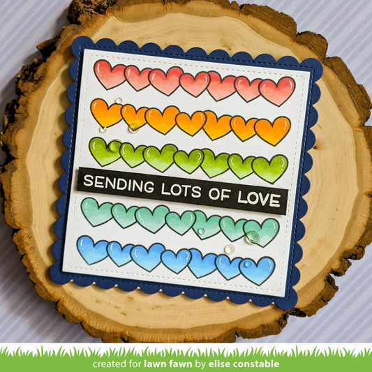 Lawn Fawn - Simply celebrate Hearts - Clear Stamp 3x4