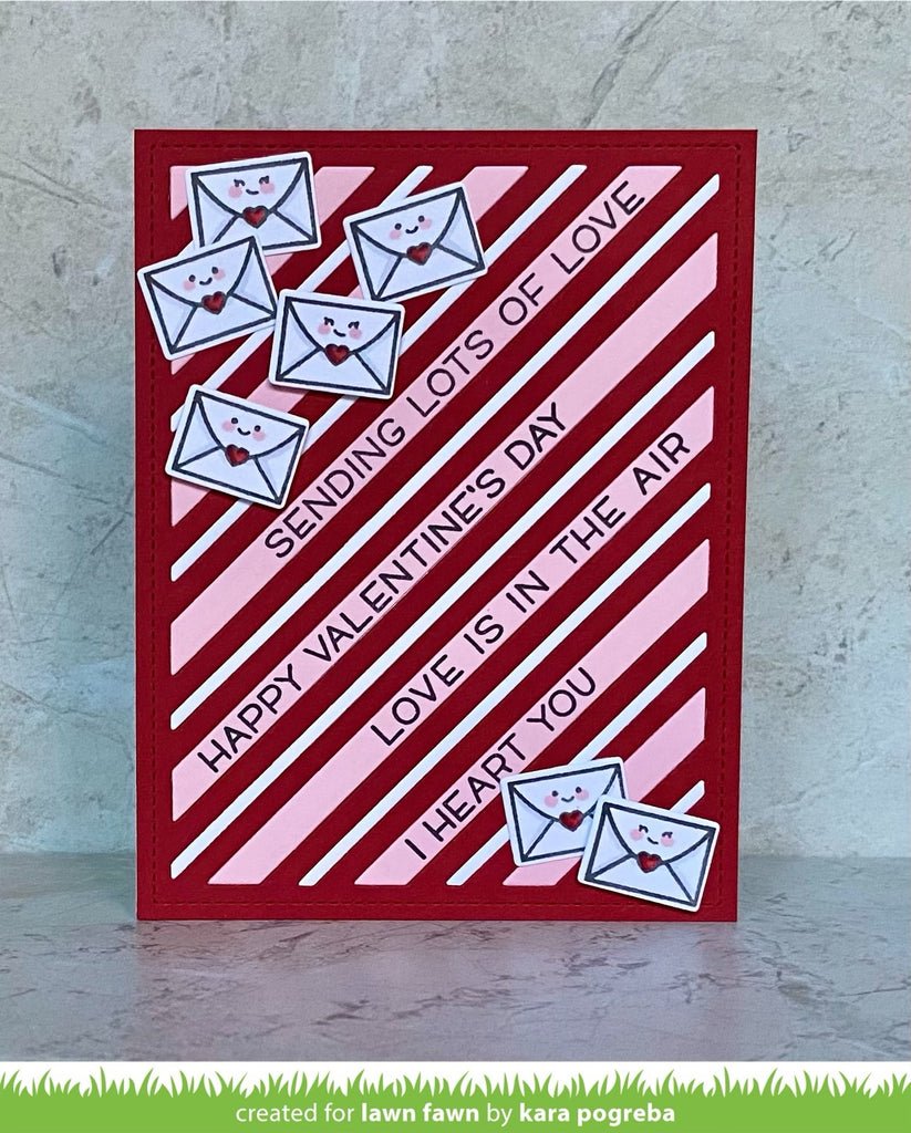 Lawn Fawn - Simply celebrate Hearts - Clear Stamp 3x4