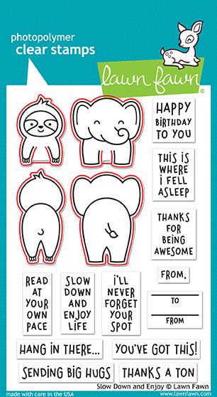 Lawn Fawn - Slow Down And Enjoy - Stanzen