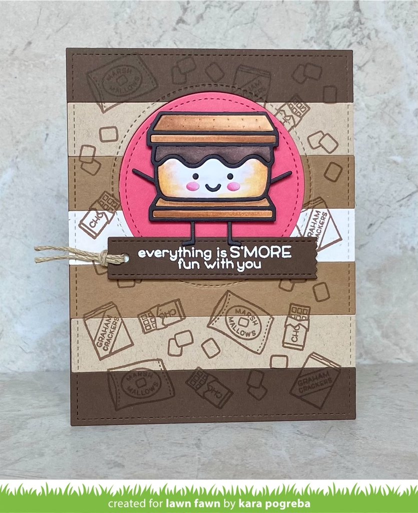 Lawn Fawn - Smiley S'more - Stand Alone Stanze