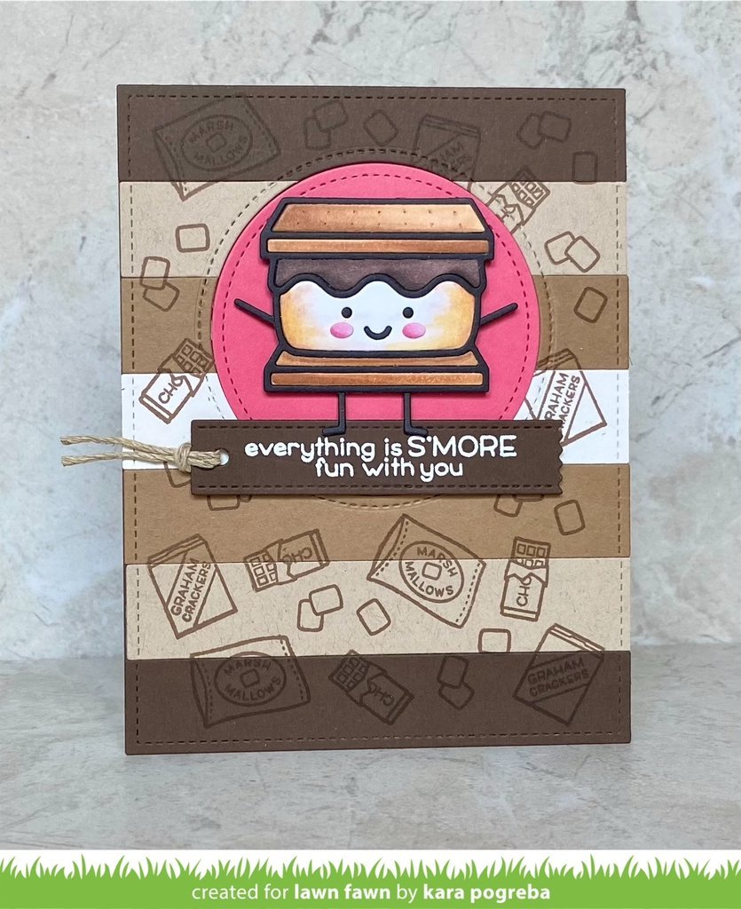 Lawn Fawn - Smiley S'more - Stand Alone Stanze