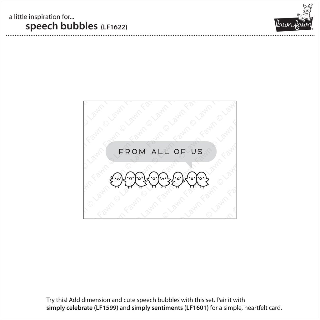 Lawn Fawn - Speech Bubbles - Stanze