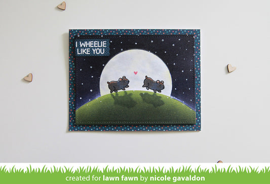 Lawn Fawn - Stempelset 2x3 - Wheelie Like You