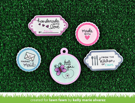 Lawn Fawn - Stempelset 3x4" - Just For You Labels