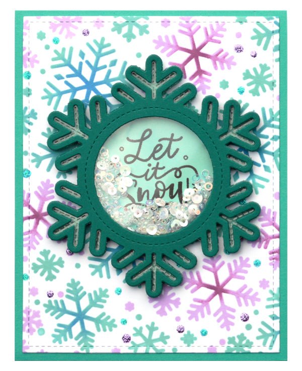 Lawn Fawn - Stitched Snowflake Frame - Stand Alone Stanze