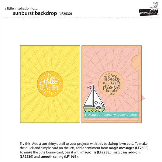 Lawn Fawn - Sunburst Backdrop - Stand Alone Stanze
