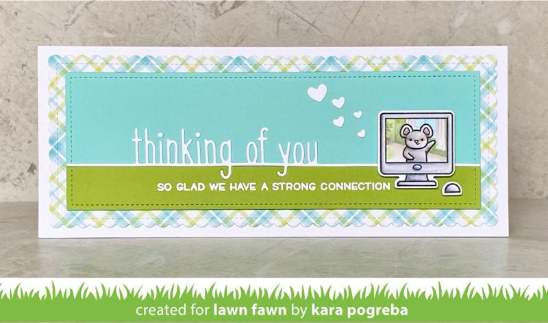 Lawn Fawn - Thinking of you Line Border - Stand Alone Stanze